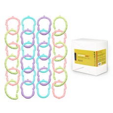 꼬꼬노리 국산 열탕소독 도토링 고리 치발기 애드 박스 24개입 유럽 미국 일본 국내4개국인증 소근육 발달 장난감, 1세트