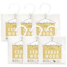 day feel day 雪松衣櫃香氛袋 + 問號掛勾, 15g, 6個, 雪松