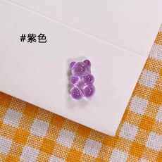 人魚朵朵 小熊軟糖造型胸針 糖果色徽章別針飾品, 1個, 紫色