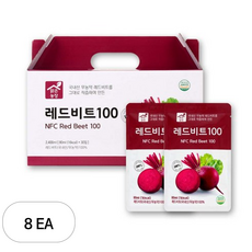 맑은농장 NFC착즙 레드비트 100, 2.4L, 8박스
