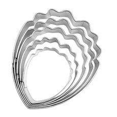 케이크 장식용 대형 스테인리스 스틸 모란 꽃잎 베이너 및 커터 몰드 슈가크래프트 퐁당 몰드 베이킹 도구, Peony flower cut mol