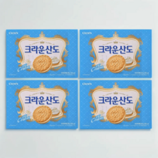 크라운 크라운산도 크림 323g 4개 사무실 탕비실 간식
