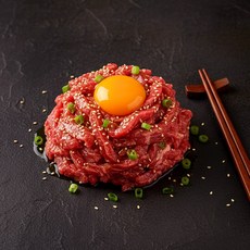 투뿔 한우 육회 + 육회소스포함 1++(8)최상급 소고기 한우육회 육사시미 당신애한우, 1개, 200g