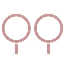 로랜텍 갤럭시 아이폰 메탈 멕세이프 플레이트 링, 핑크, 2개