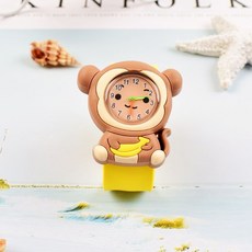 服务至上 兒童手表小兔子拍拍圈卡通女童手表男孩女孩電子表小孩手表幼兒園, 1個, 小猴子