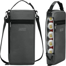 MER 골프 쿨러백 보냉 소프트 액세서리 남성용 9캔 휴대용 맥주 쿨러 슬리브 피크닉 해변 야외 활동용, Gray