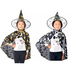 할로윈망토모자세트60cm 할로윈의상 파티망토 할로윈파티, 1개, 골드