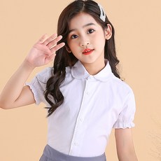 ArBea 女童襯衫短袖夏季棉兒童襯衫