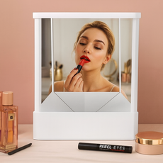 좌우반전거울 무반전거울 반전 화장 거울 남이보는내얼굴 탁상 거울, 화이트