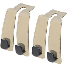 자동차용 로야고르 지갑 가방 후크 홀더 블랙 가죽 카시트 2팩 헤드레스트 업그레이드된 아연 합금 시트 행거, Black