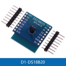 Wemos Diy 키트용 와이파이 개발 보드 ESP8266 D1 미니 프로 V3.0 Nodeu WS2812 RGB DHT11 DHT22 AM2302 릴레이 DS18B20 BMP18, D1 DS18B20, 1개