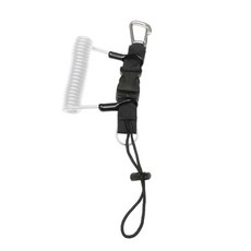 스쿠버 다이빙 코일 카메라 랜야드 수중 하우징 손전등 퀵 릴리스 다이버 나선형 웨빙 부품, 01 White