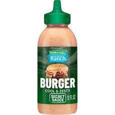 히든 밸리 랜치 버거 시크릿 소스 12개의 유동 단위온스 압착 병 패키지는 다