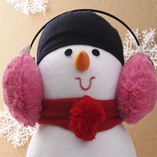 더가몽 핑크 컬러 털 방한 귀도리 핑크귀마개