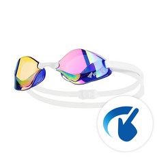 뷰 블레이드F 스와이프 선수용 노패킹 미러 수경 V122SAM CBLP 수경/물안경, 1개