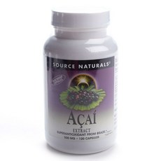 SOURCE NATURALS 巴西莓萃取膠囊 500mg, 1個, 120 件