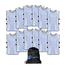 12팩 축구 피니 신축성 있는 측면이 있는 팀 연습 저지 유니 및 청소년을 위한 메시 없는 축구 페니 축구 축구 체육 및 필드 게임용 스포츠 턱받이 (핑크 미디엄)