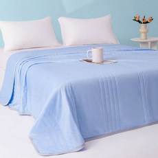 얇고 시원한 부드러운 냉감이불 차렵이불 얇은이불 여름이불 블루 1개