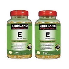 Kirkland Signature Vitamin E 400 IU 비타민E 500 소프트젤 2병 500정 2개, 1개