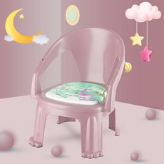 K桃園出 兒童餐椅帶餐盤寶寶吃飯桌叫叫椅嬰兒椅子餐桌靠背學坐塑料小凳子, 新款加厚【無盤】麥卡粉