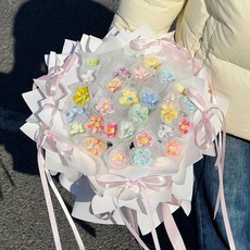 DZTYZH 陶瓷永生花束 生日禮物 畢業禮, 陶瓷花束 風棲木槿 15朵 + 公主禮袋 + 賀卡