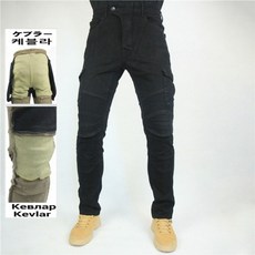 라이딩진 라이딩바지 라이더바지 바이크바지 보호 장비가 내장 된 오토바이 타기 청 내화, M, 노 기어 블랙