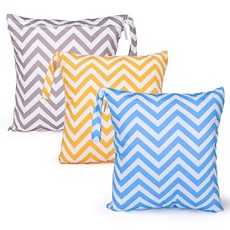 지퍼가 달린 주머니가 두 개 방수 젖은 가방 2개 세탁 가능 여행 해변 수영장 유모차 기저귀 더러운 체육복 수영복 세면도구 -무지개, Grey Strip