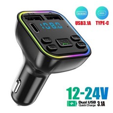 차량용 무선 오디오 송신기 LED 백라이트 듀얼 USB 포트 어댑터 FM 스테레오 앰프 TF 카드 U 디스크 플레이어 G38, 1개