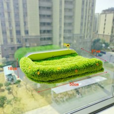 淺草綴花系列吸盤式貓窩 懸掛貓吊床 曬太陽神器 貓爬架貓跳板, 1個, 黃色小花右開