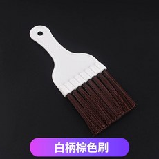 에어컨 실외기 방열판 청소 플라스틱 찍힘 냉각 시트 핀 강철 빗 도구 지느러미, D. 흰색 손잡이가 있는 갈색 브러시