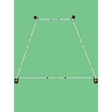 족구장 그리기 족구 코트 경기장 마킹 경계선, 업그레이드  코트 라인 빨간색