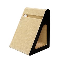 三角立式貓抓板 立牆貓抓板 瓦楞紙貓抓板 貓抓窩 貓玩具 貓磨爪, 黑色, 1個