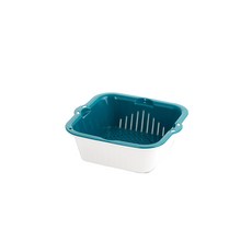 雙層PP果蔬瀝水籃, 1162小號-顏色隨機, 1個