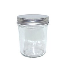 잼병 캔들용기 175ml 라운드 실버캡 캔들만들기 재료, 1개