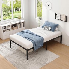 gradle 철제침대 메탈 침대 프레임 인라인 침실 매트리스 거치대, 블랙