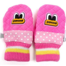 벙어리장갑 폴라벙어리 팬콧 팝아이즈 엄지 유아장갑 핑크(4-5세)