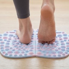 마켓리브 미끄럼방지 두꺼운 발바닥 지압 마사지 매트, 혼합블루, 1개