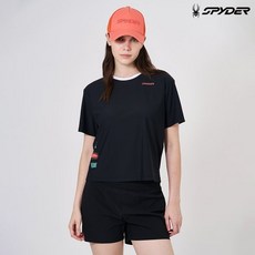 [백화점 정품] 여성 프로웹쿨 워터 스포츠 크롭 래쉬가드 릴랙스 핏 SPKMCNRS371WBLK