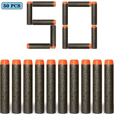 Nerf 소프트 총알 다트용 라운드 헤드 리필 스폰지 어린이 장난감 N 스트라이크 블라스터용 탄약 7.2cm 100, 11 50 PCS Black