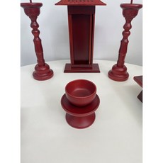 술잔 제기 술잔 원목제기 제사용 물푸레 잔대, 1세트