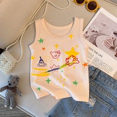童裝 女童純棉小背心 夏季打底洋氣無袖背心上衣