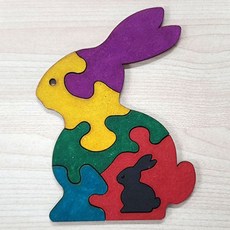 과학실험키트-DIY 창작용 3D 퍼즐 토끼(6pcs), 1개