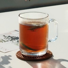 플리츠 DP 글라스 머그컵, 투명, 2개