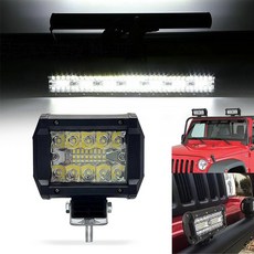 LED 작업 라이트바 15 12V ATV 12 오프로드 6000K 20 SUV 24V 자동차 스포트라이트 조합 4X4 트럭 투광등 인치, 4inch 60W
