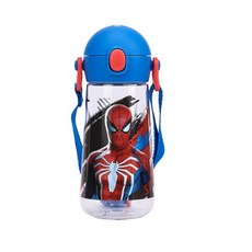 릴팡 원터치 어깨끈 트라이탄 물통, 스파이더맨, 470ml, 1개