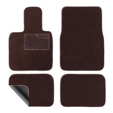 EKR 전천후 범용 핏 자동차 바닥 매트 1.3cm(0.5인치) 두께의 카펫 SUV 밴 세단 트럭에 맞는 드라이버 힐 패드가 있는 미끄럼 방지 매트 (버건디 블랙 풀