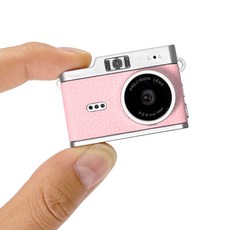 노존 휴대용 빈티지 감성 디지털 미니 카메라 32G 카드 증정, 핑크