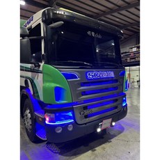 RY日耀貨卡燈藝 SCANIA外置廠徽燈，六期SCANIA導光廠徽燈，五期六期SCANIA標誌燈, 深藍, 1個