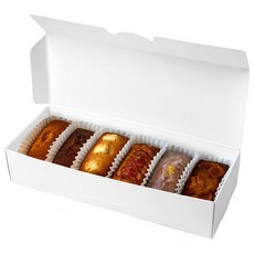 제이팩토리 휘낭시에 미니파운드 다용도 디저트 선물상자 화이트 50개, 백색