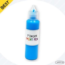키즈맘아트 핑거 페인트펜 낱색 50ml 형광파랑 야광빛 물감놀이 픽앤코501